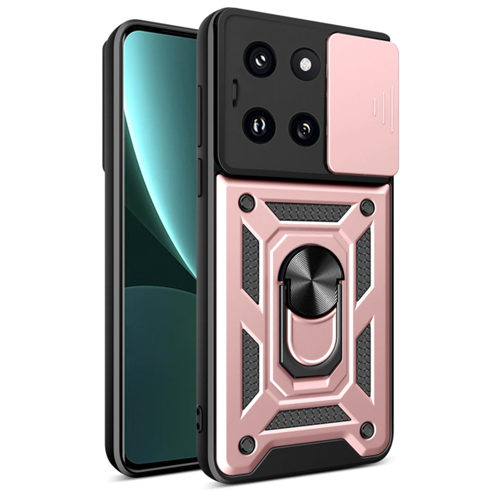 Husa de protectie Techsuit CamShield Series compatibil cu Xiaomi 14, Roz Auriu