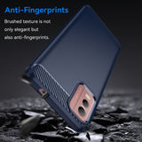 Husa de protectie Techsuit Carbon Silicone compatibil cu Nokia C32, Albastru