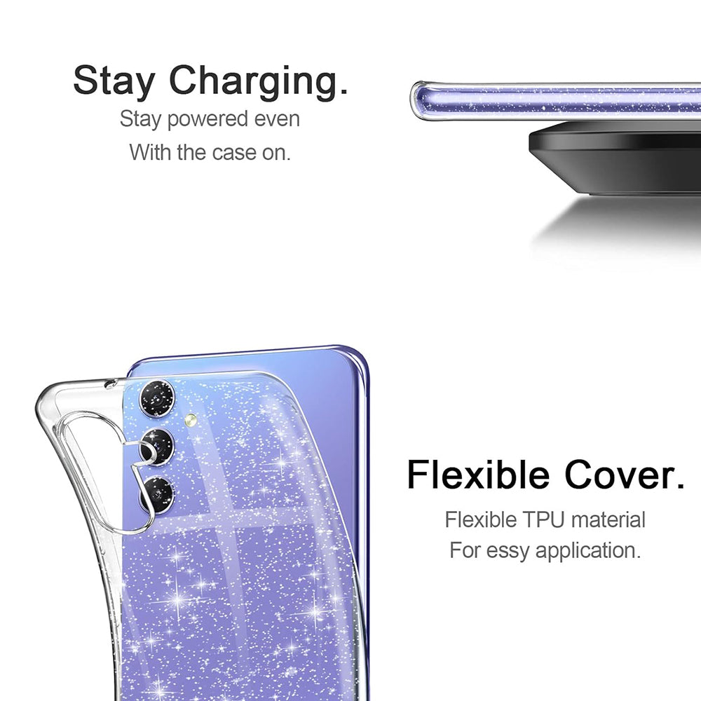 Husa de protectie Techsuit SparkleSkin Series compatibil cu Samsung Galaxy A54, Transparent
