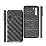 Husa de protectie Techsuit CarbonFiber compatibil cu Samsung Galaxy S23, Negru