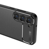Husa de protectie Techsuit CarbonFiber compatibil cu Samsung Galaxy S23, Negru
