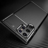 Husa de protectie Techsuit CarbonFiber compatibil cu Samsung Galaxy S22 Ultra 5G, Negru