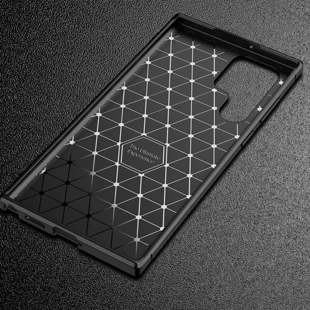 Husa de protectie Techsuit CarbonFiber compatibil cu Samsung Galaxy S22 Ultra 5G, Negru