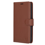 Husa de protectie Techsuit Leather Folio compatibil cu iPhone 14 Pro, Maro
