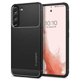 Husa de protectie Spigen Rugged Armor (ACS03986) compatibil cu Samsung Galaxy S22, Negru