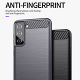 Husa de protectie Techsuit Carbon Silicone compatibil cu Samsung Galaxy S20 FE / S20 FE 5G, Albastru