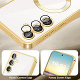 Husa de protectie Techsuit Luxury Crystal MagSafe compatibil cu Samsung Galaxy S23, Argintiu