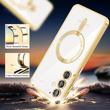 Husa de protectie Techsuit Luxury Crystal MagSafe compatibil cu Samsung Galaxy S23, Roșu