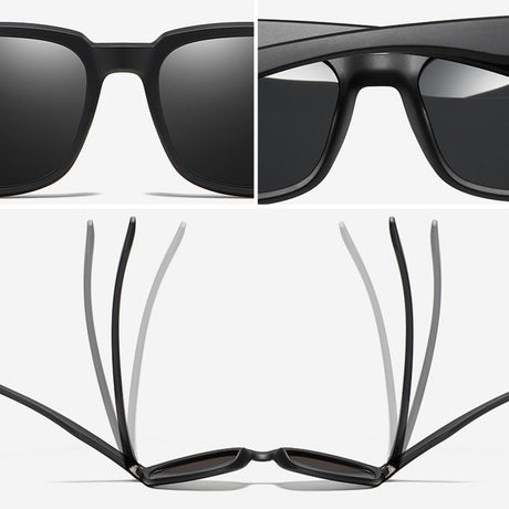 Techsuit Sunglasses Polarised TR90 (MM108), UV Protection, Matte Gray