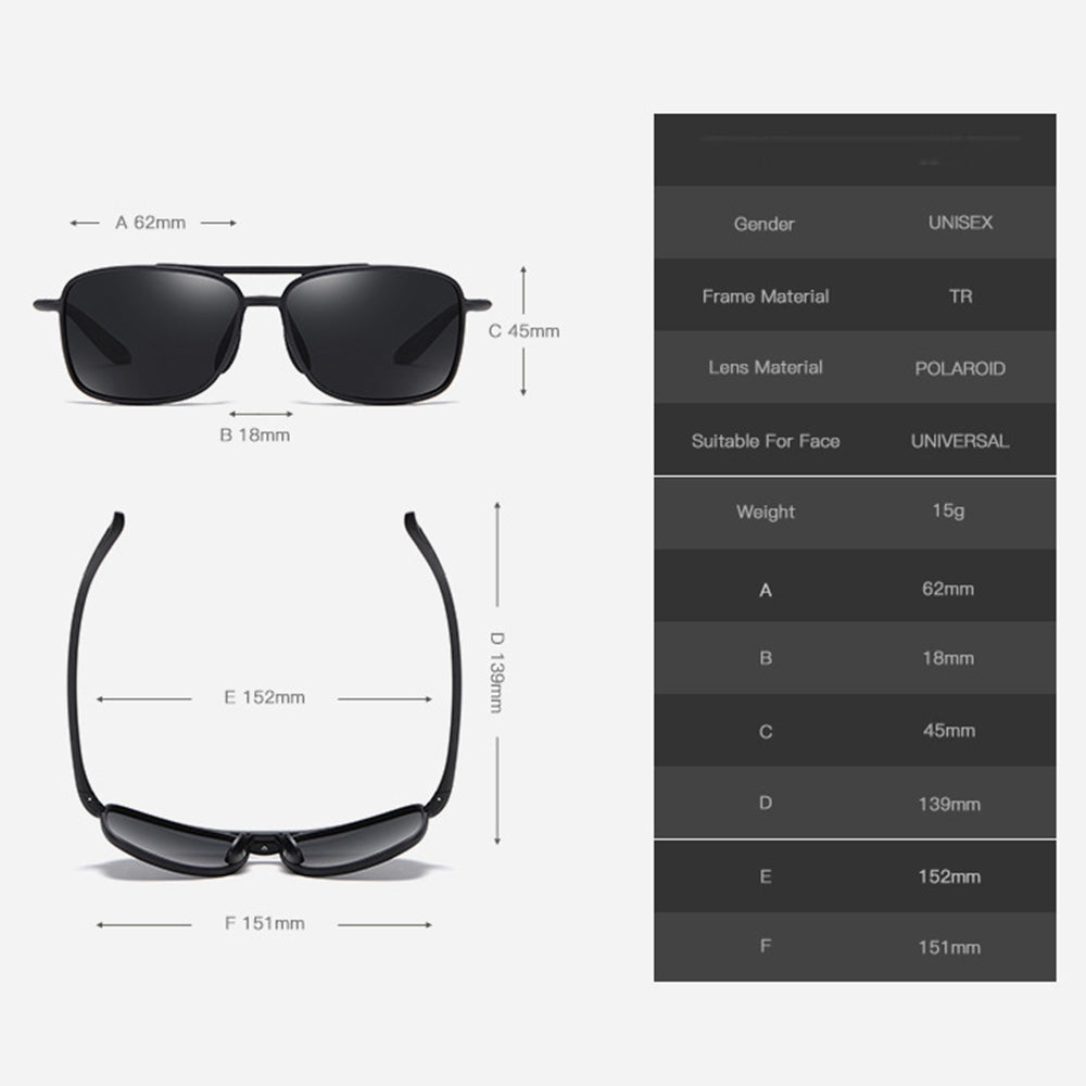 Techsuit Sunglasses Polarised TR90 (MM99), UV Protection, Matte Brown