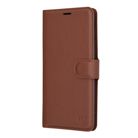 Husa de protectie Techsuit Leather Folio compatibil cu Motorola Edge 30 Neo, Maro