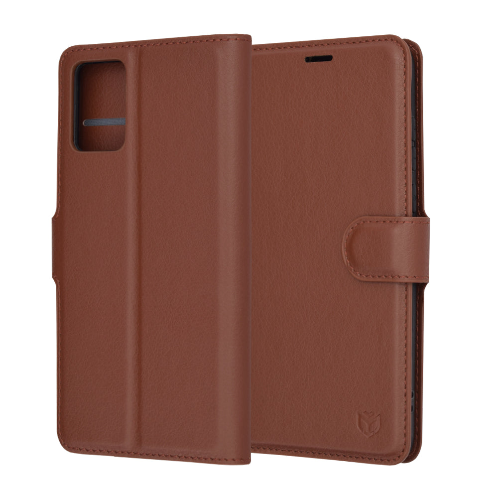 Husa de protectie Techsuit Leather Folio compatibil cu Motorola Edge 30 Neo, Maro
