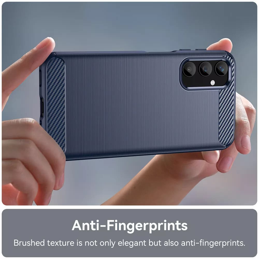 Husa de protectie Techsuit Carbon Silicone compatibil cu Samsung Galaxy A55 5G, Albastru