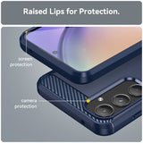 Husa de protectie Techsuit Carbon Silicone compatibil cu Samsung Galaxy A55 5G, Albastru