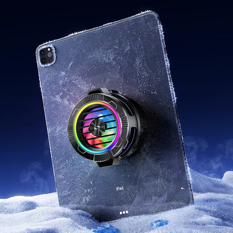 Accesoriu gaming Techsuit Phone Cooler (P66), Magnetic, with RGB Lights, Detachable Clip, for iOS and Android, Negru