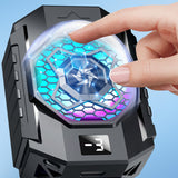 Accesoriu gaming Techsuit Phone Cooler (SL31), with Digital Display, Gear Button, Lights, Fast Cooling, Negru