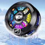 Accesoriu gaming Techsuit Phone Cooler (SL18), Magnetic, Temperature Display, RGB Lights, Fast Cooling, Universal, Negru