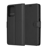 Husa de protectie Techsuit Leather Folio compatibil cu Motorola Moto G04 / Moto G04s / Moto G24 / Moto E14, Negru