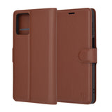 Husa de protectie Techsuit Leather Folio compatibil cu Motorola Moto G14, Maro