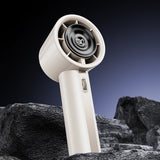 Techsuit Handheld Mini Fan (CT-111), Portable, Adjustable, Rechargeable, Digital Display, 10W, Alb