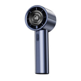 Techsuit Handheld Mini Fan (CT-111), Portable, Adjustable, Rechargeable, Digital Display, 10W, Albastru