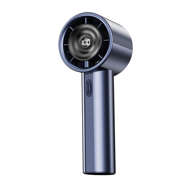 Techsuit Handheld Mini Fan (CT-111), Portable, Adjustable, Rechargeable, Digital Display, 10W, Albastru