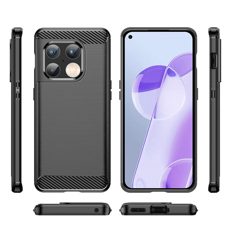 Husa de protectie Techsuit Carbon Silicone compatibil cu OnePlus 10 Pro 5G, Negru