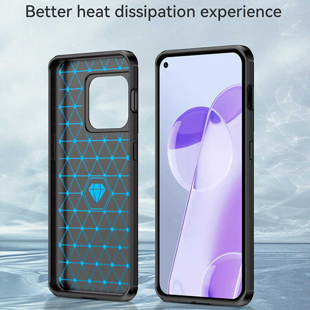 Husa de protectie Techsuit Carbon Silicone compatibil cu OnePlus 10 Pro 5G, Negru