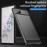 Husa de protectie Techsuit Carbon Silicone compatibil cu Google Pixel 6a, Negru