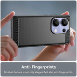 Husa de protectie Techsuit Carbon Silicone compatibil cu Xiaomi Redmi Note 13 Pro 4G / Poco M6 Pro 4G, Albastru