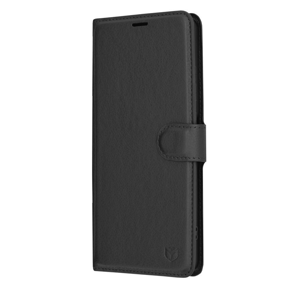 Husa de protectie Techsuit Leather Folio compatibil cu OnePlus 12R, Negru