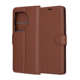 Husa de protectie Techsuit Leather Folio compatibil cu OnePlus 12R, Maro