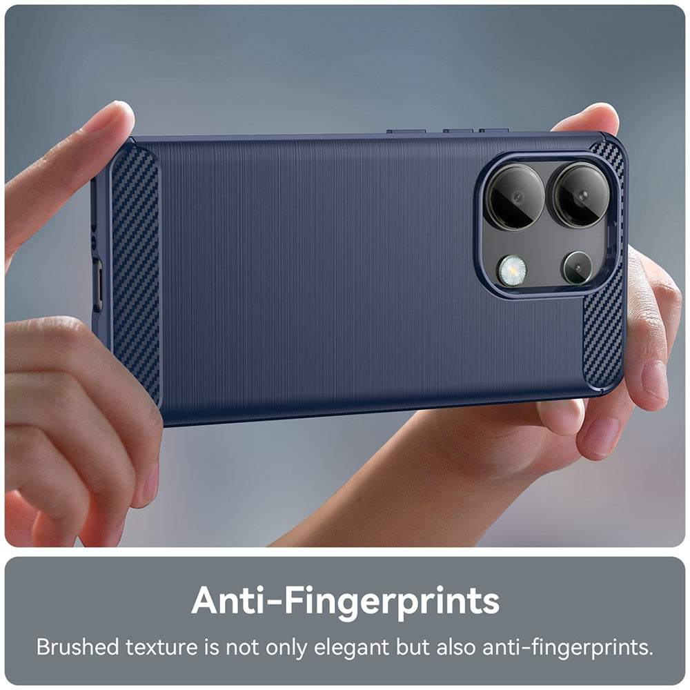 Husa de protectie Techsuit Carbon Silicone compatibil cu Xiaomi Redmi Note 13 4G, Albastru