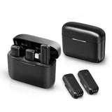 Casti Techsuit (set de 2) Lavalier Wireless (LW4), Receiver, Lightning, Noise Reduction, Omnidirectional, Plug and Play, Negru