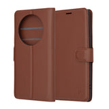 Husa de protectie Techsuit Leather Folio compatibil cu Realme 12 Pro / 12 Pro+, Maro