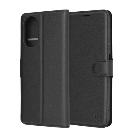 Husa de protectie Techsuit Leather Folio compatibil cu Realme C67 4G, Negru
