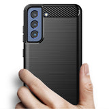 Husa de protectie Techsuit Carbon Silicone compatibil cu Samsung Galaxy S22, Negru