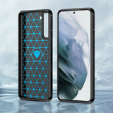 Husa de protectie Techsuit Carbon Silicone compatibil cu Samsung Galaxy S22, Negru