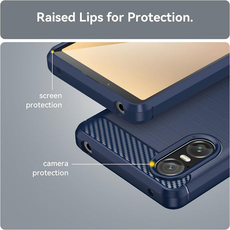 Husa de protectie Techsuit Carbon Silicone compatibil cu Sony Xperia 10 VI, Negru