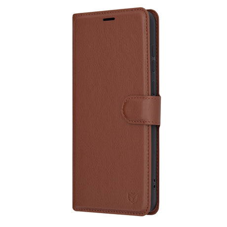 Husa de protectie Techsuit Leather Folio compatibil cu Samsung Galaxy A05, Maro