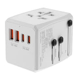 Incarcator Techsuit Travel Adapter (HHT904-W2), PD20W, 2 x USB, 2 xType-C, EU, UK, AUS, US, Alb