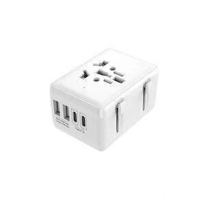 Incarcator Techsuit Travel Adapter (HHT203A), PD20W, 2 x USB, 2 x Type-C, EU, UK, AUS, US, Alb