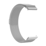 Curea smartwatch Techsuit Watchband 18mm (W009) compatibil cu Huawei Watch GT 4 (41mm)/W1/Honor Watch S1/Garmin Venu 2S/Vivoactive 4S, Argintiu