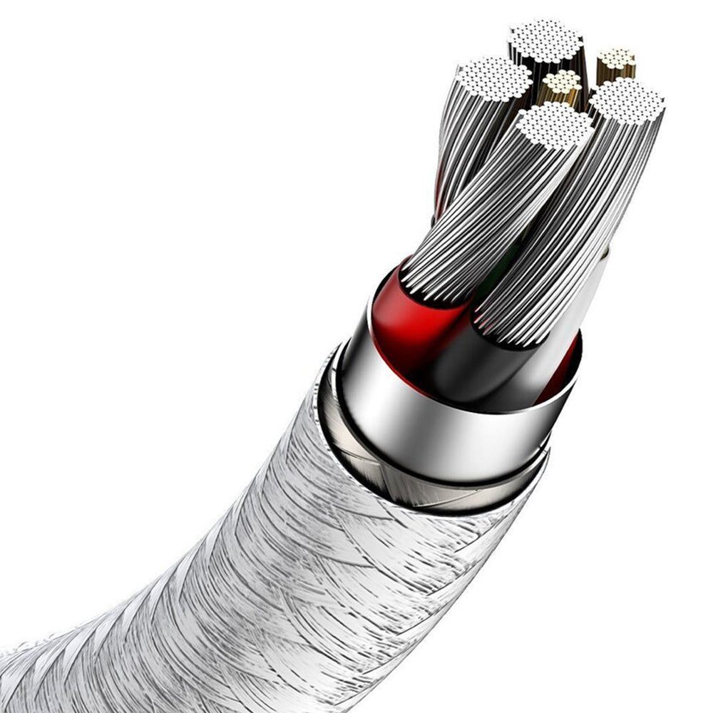 Cablu Baseus Cafule Series Metal (CAKF000202), USB to Type-C 66W, 2m, Alb