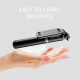 Suport Techsuit Selfie Stick (Q01), with Bluetooth Remote Control and Stable Tripod Mount, 101cm, Alb