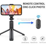 Suport Techsuit Selfie Stick (Q01), with Bluetooth Remote Control and Stable Tripod Mount, 101cm, Alb