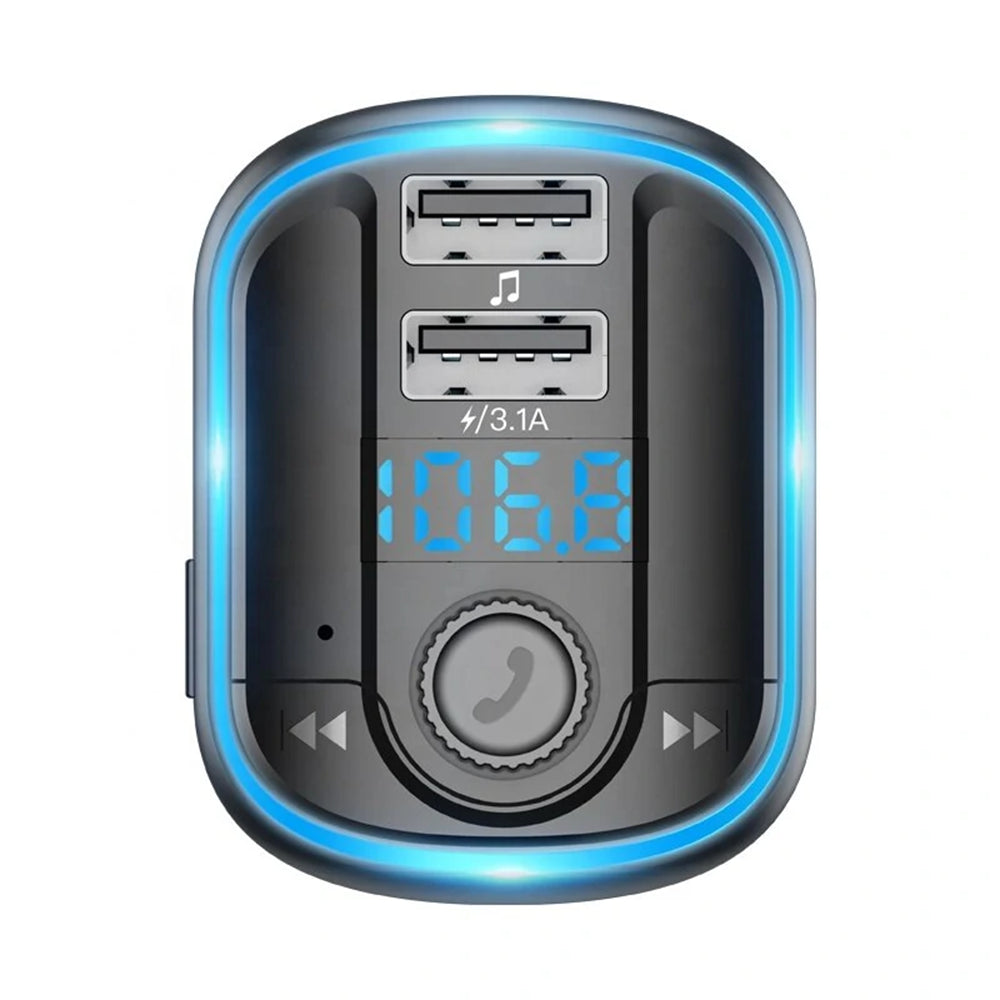 Gadget Yesido FM Modulator with Car Charger (Y44), 2xUSB-A, with LED Display, RGB Light, 3.1A, Negru