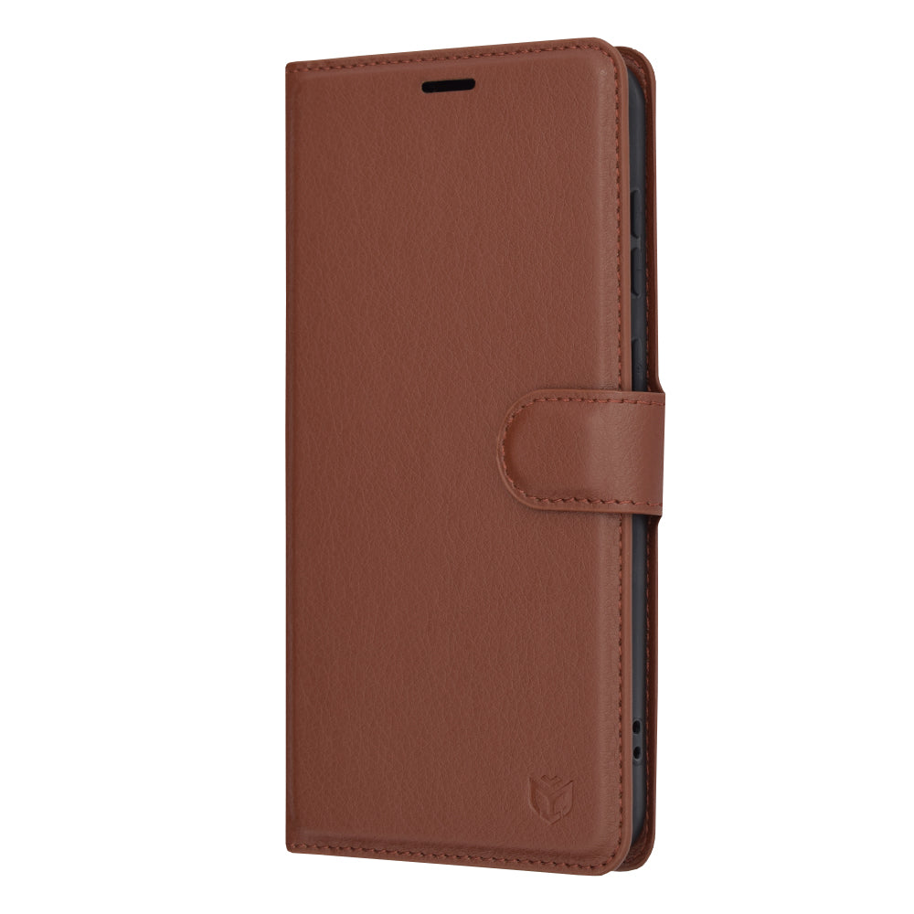 Husa de protectie Techsuit Leather Folio compatibil cu Samsung Galaxy S23 Plus, Maro