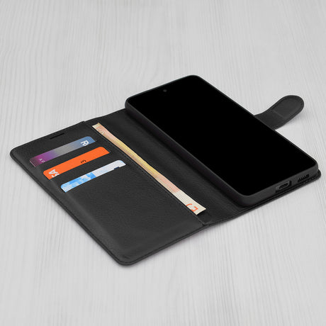 Husa de protectie Techsuit Leather Folio compatibil cu Samsung Galaxy S24, Negru