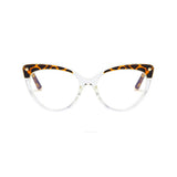 Techsuit Anti-Blue Light Glasses Reflex TR90 (F93308), Cat Eye, Transparent / Leopard